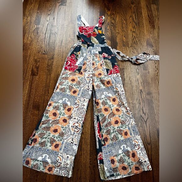 Let Me Be Patchwork Printed Overalls by Anthropologie - Picture 4 of 7